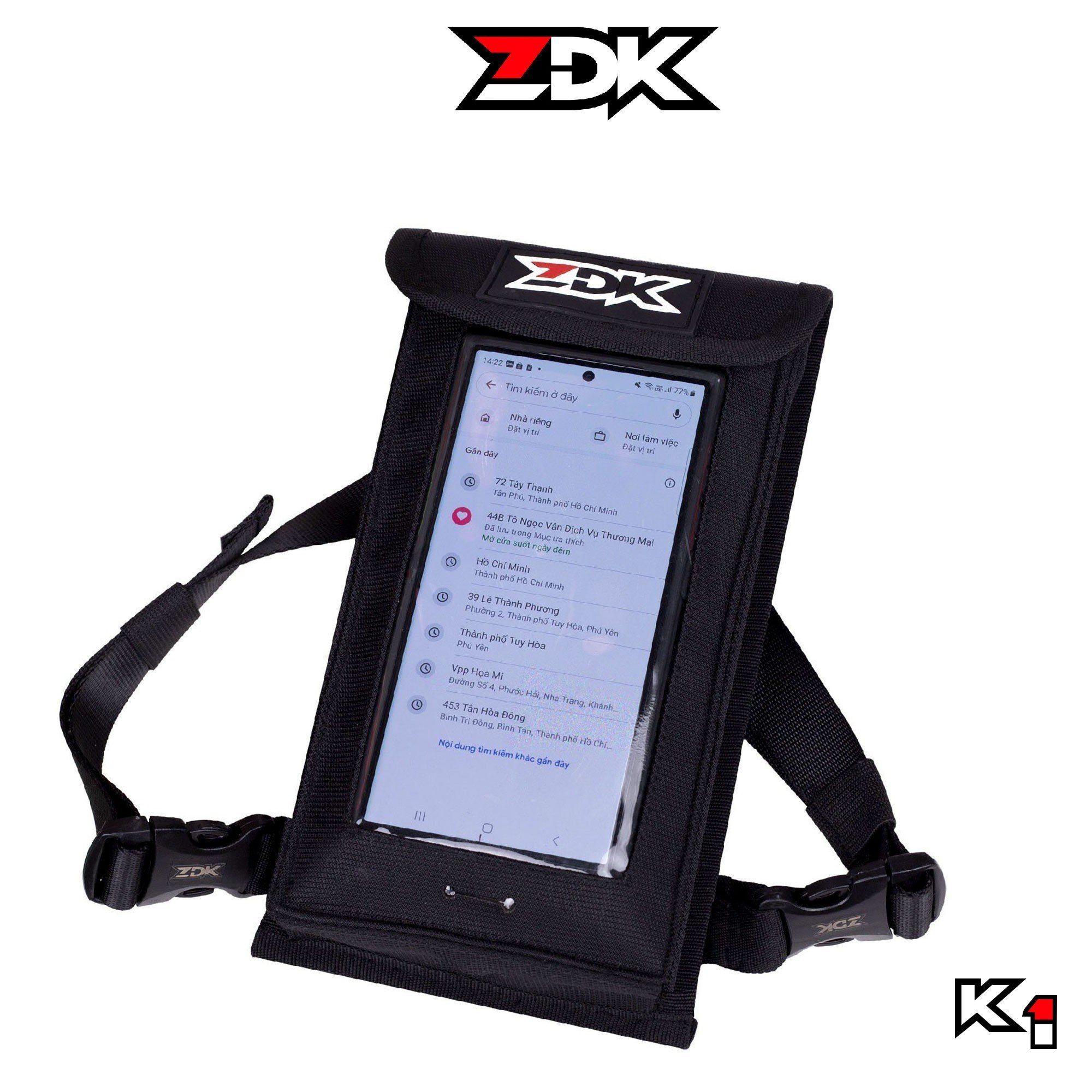 Túi mini ZDK K1 túi treo đầu xe máy cảm ứng được điện thoại tiện lợi chạy grab