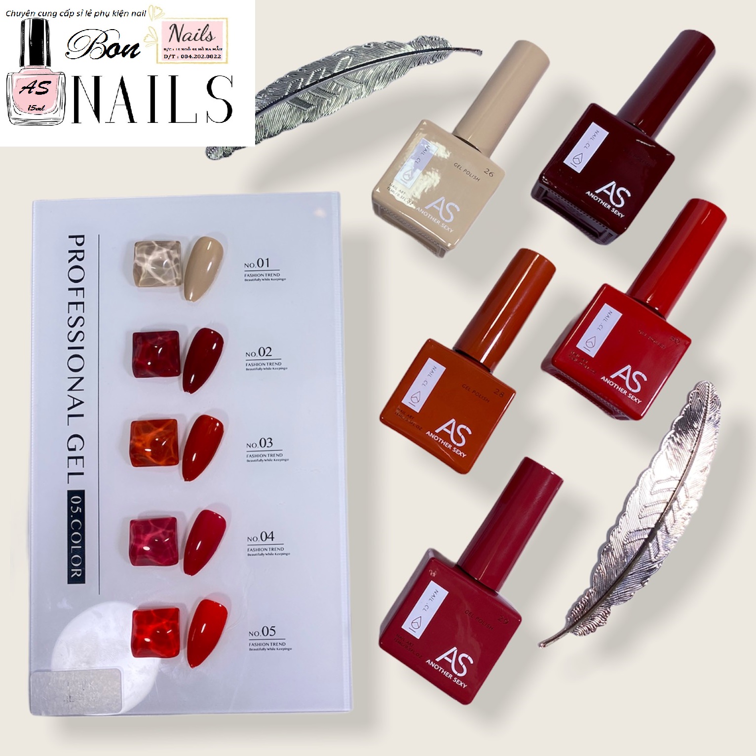 Sơn Gel As Chai Vuông Mẫu Mới Mã Vg 26.30 ( Cam Kết Chính Hãng - Chọn Màu Tự Do Hơn 2000 Màu)