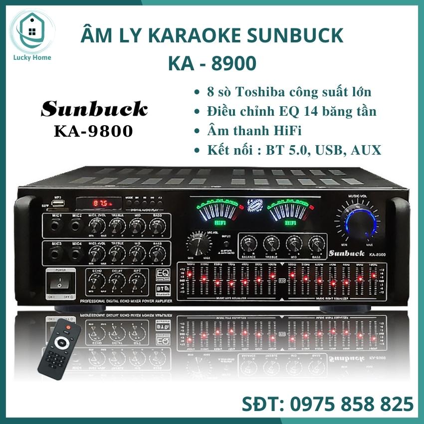 Âm ly karaoke gia đình công suất lớn 1000w Sunbuck KA-8900.Amply karaoke Bluetooth gia đìnhâm ly karaoke amly hát karaoke amply karaoke gia đình amly hát karaoke Bảo hành 12 tháng