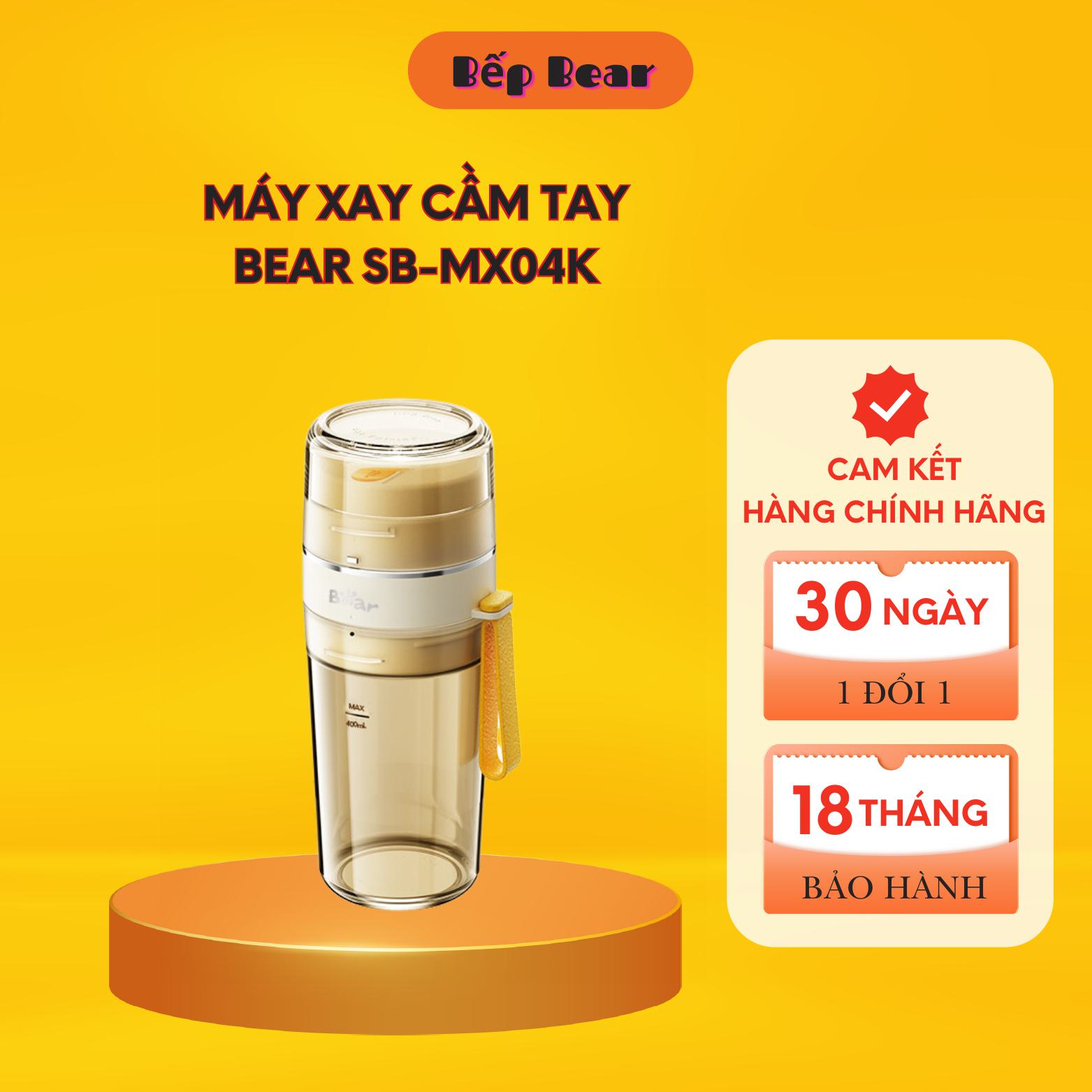 Máy Xay Sinh Tố Cầm Tay Bear SB-MX04K 2 Tốc Độ Xay Đá Bào Nghiền Trái Cây Bản Quốc Tế Bảo hành 18 Th