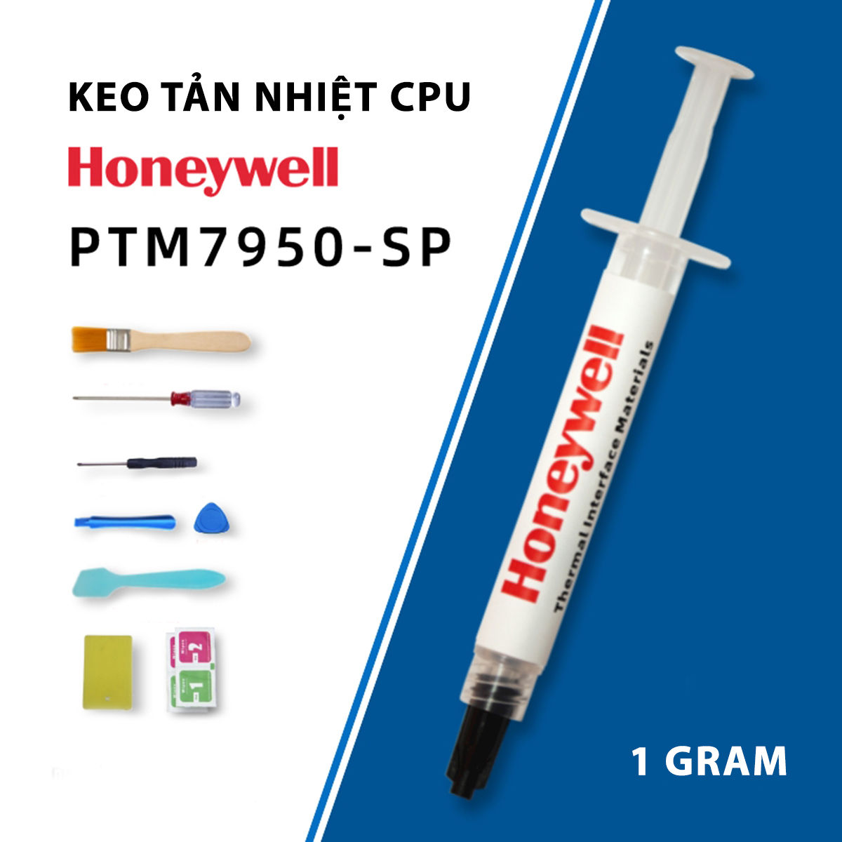 Keo tản nhiệt CPU Honeywell PTM7958 SP / PTM7950 SP 1gram 3gram chuyên dụng cho CPU GPU Máy tính Lap