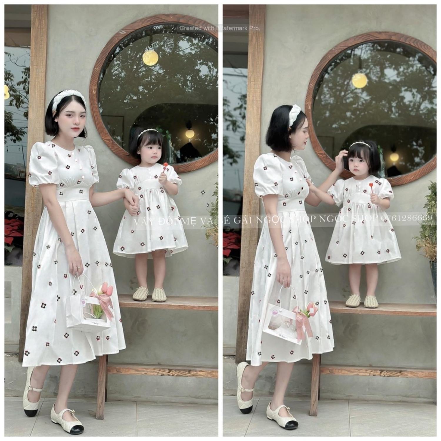 Váy đôi mẹ và bé gái in hoa mùa hè váy đôi mẹ con  giá lẻ mẹ hoặc lẻ bé   Shopee Việt Nam