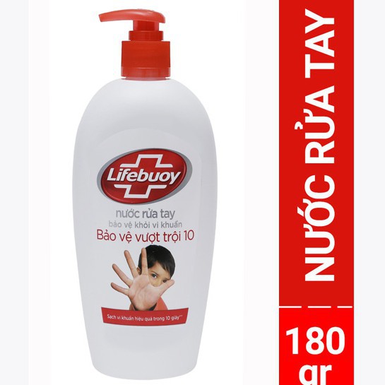 [Hcm]Chai Nước Rửa Tay Lifebuoy Bảo Vệ Vượt Trội 180G Sản Phẩm Tốt - Hàng Chính Hãng Uniliver