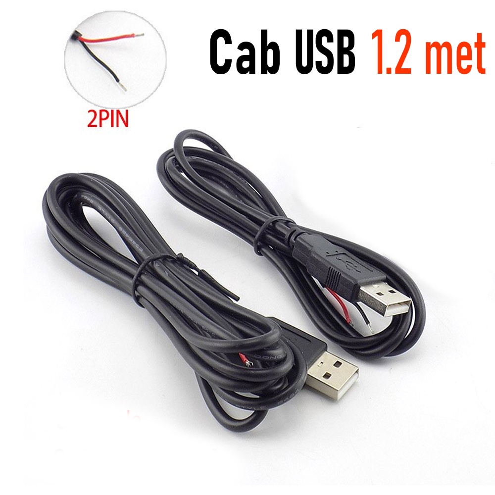 Dây cab 1 đầu USB 3.0 ra DC dài 12 mét Dây nguồn các loại đèn LED 3V - 24V - Cab-001