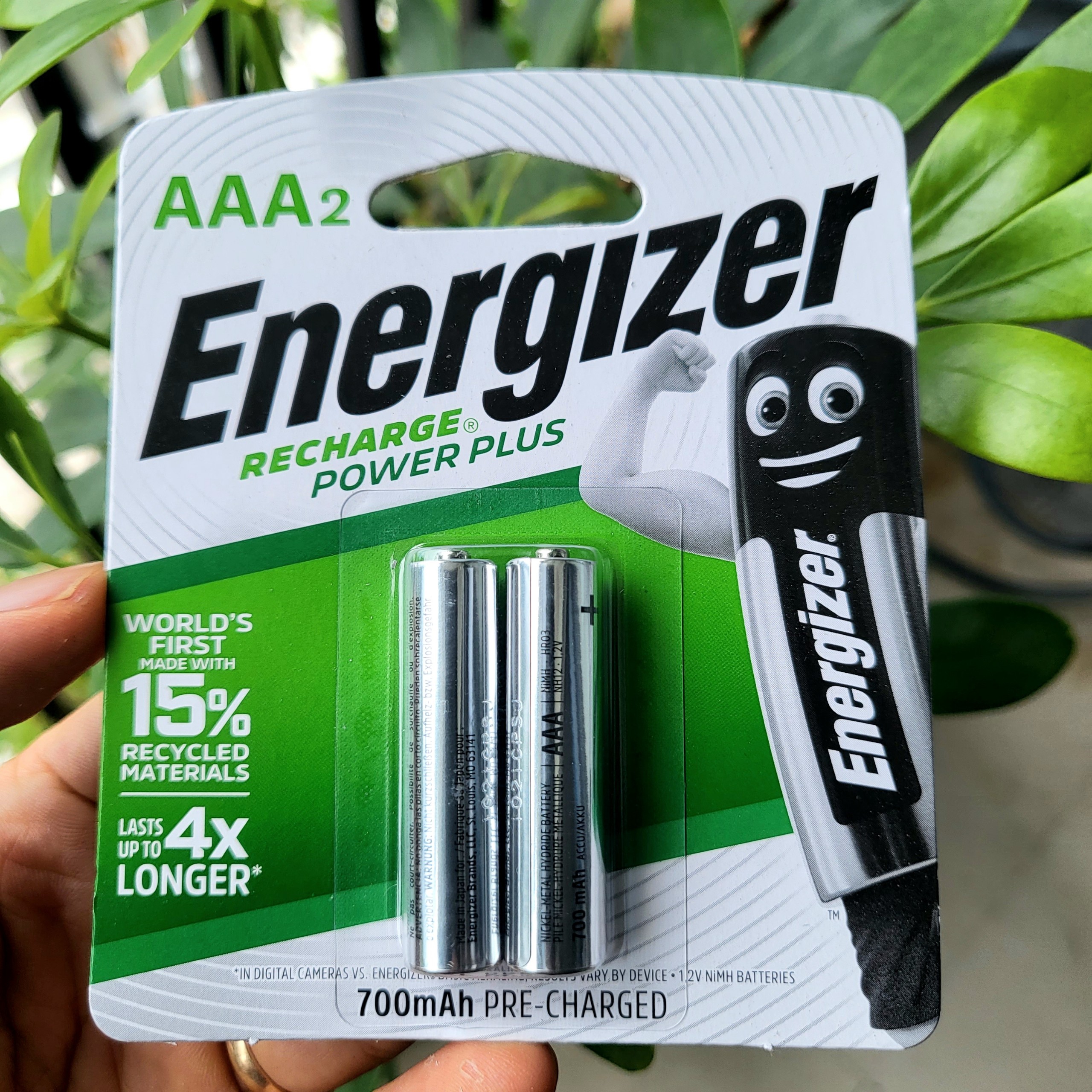 Vỉ 2 viên Pin sạc AA AAA Energizer dung lượng cao đến 2300mAh - Made in Japan Hàng chính hãng DSHK V