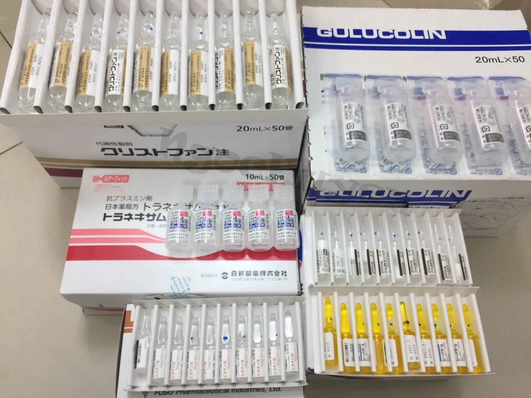 Truyền trắng - Nhật Set Truyền Trắng Platinum Nhật Bản 10 buổi - 1 set 6 loại ống dưỡng chất - Truyền Nhật