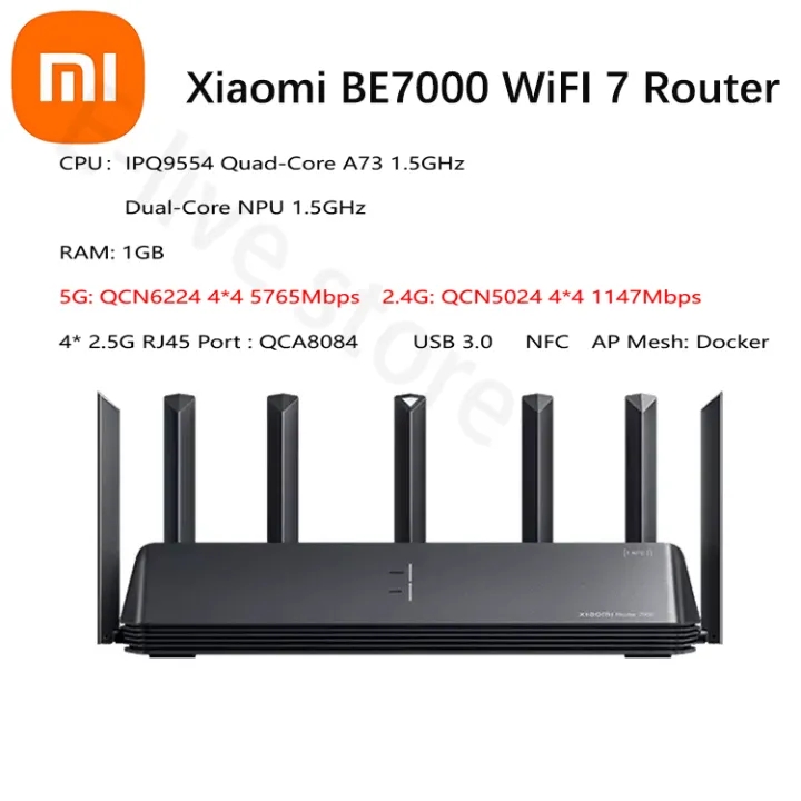 Bộ Phát Wifi Mesh Wifi 7 Xiaomi 7000 BE7000 hỗ trợ 600 thiết bị