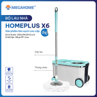 Bộ lau nhà Homeplus X6 Megahome dung tích 21L sử dụng bánh xe to dễ dàng di chuyển cây lau siêu nhẹ