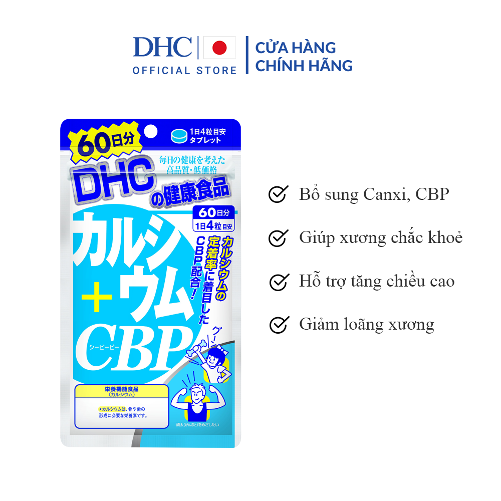 TPBVSK DHC Calcium+CBP (20 ngày & 60 Ngày) (Viên uống Canxi giúp xương chắc khoẻ giảm đau nhức xương