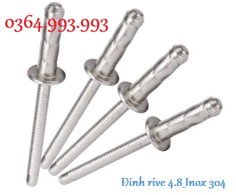 Gói 50 cái Đinh rút/ Đinh rive 4.8 dài 12.5mm INOX 304