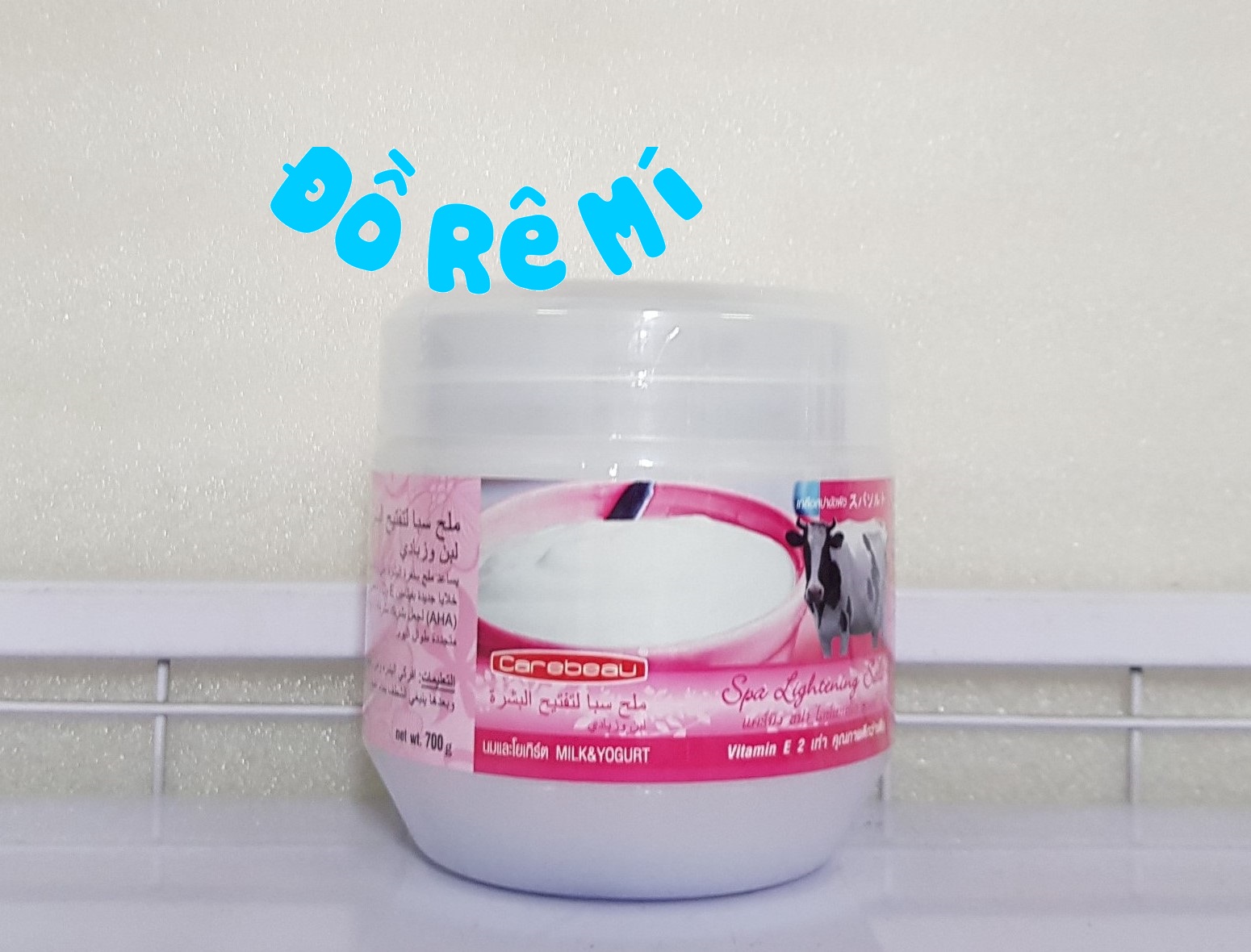 [HCM]Muối tắm trắng da sữa chua Carebeau Thái 700gram