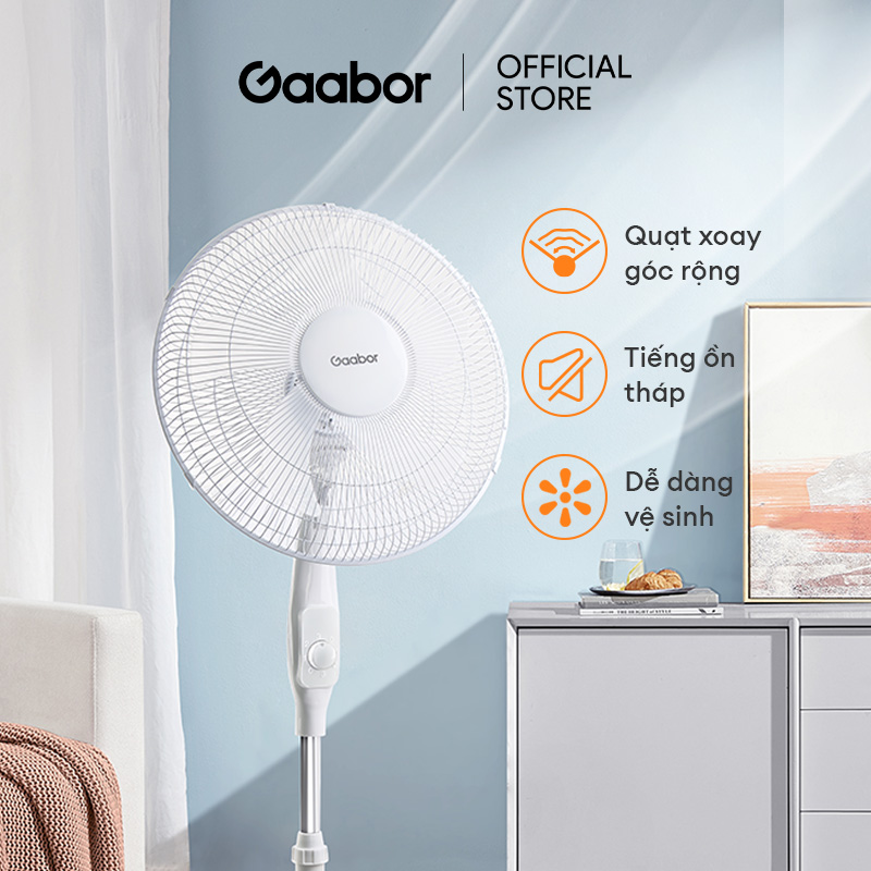 FLASH SALE Quạt điện đứng 5 cánh 3 tốc độ Gaabor FM430M-WH05A đảo gió 90 độ tuần hoàn tùy chỉnh t