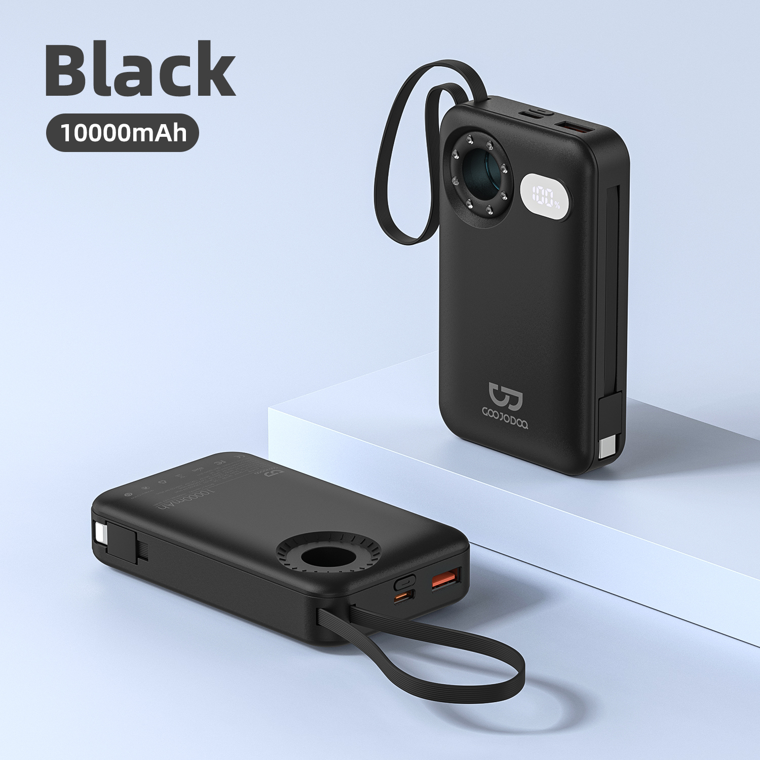 Sạc dự phòng di động GOOJODOQ 10000 mah 22.5W pin dung lượng lớnmah nhỏ gọn tiện lợi có đèn check ca