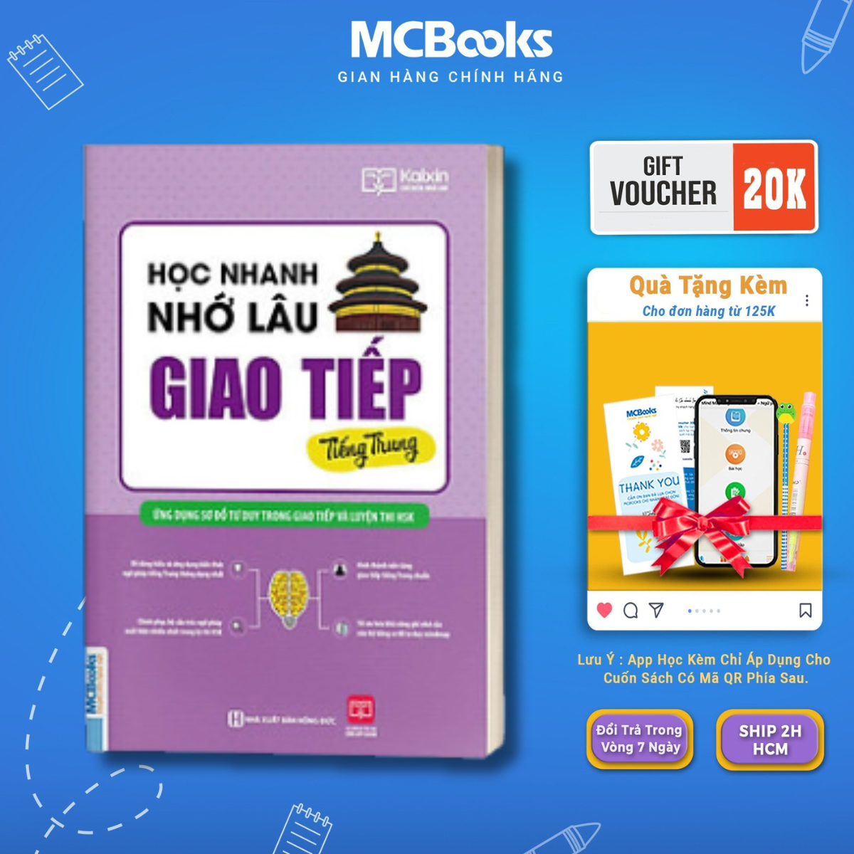 Sách - Học nhanh nhớ lâu giao tiếp Tiếng trung Ứng dụng sơ đồ tư duy trong giao tiếp và luyện thi HS