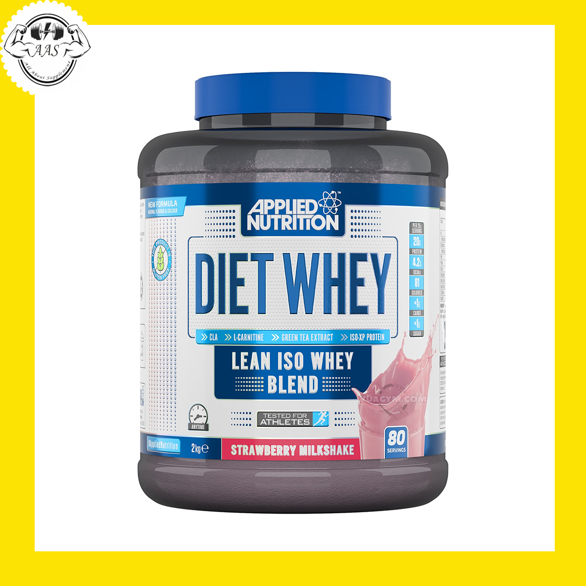 [HCM]WHEY PROTEIN - APPLIED NUTRITION - DIET WHEY - 2KG - Bổ sung protein tăng cơ giảm mỡ - Từ Châu Âu