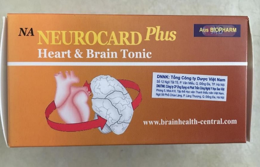 Na NEUROCARD Plus- cải thiện trí nhớ bảo vệ tim mạch hộp 60 viên của ÚC