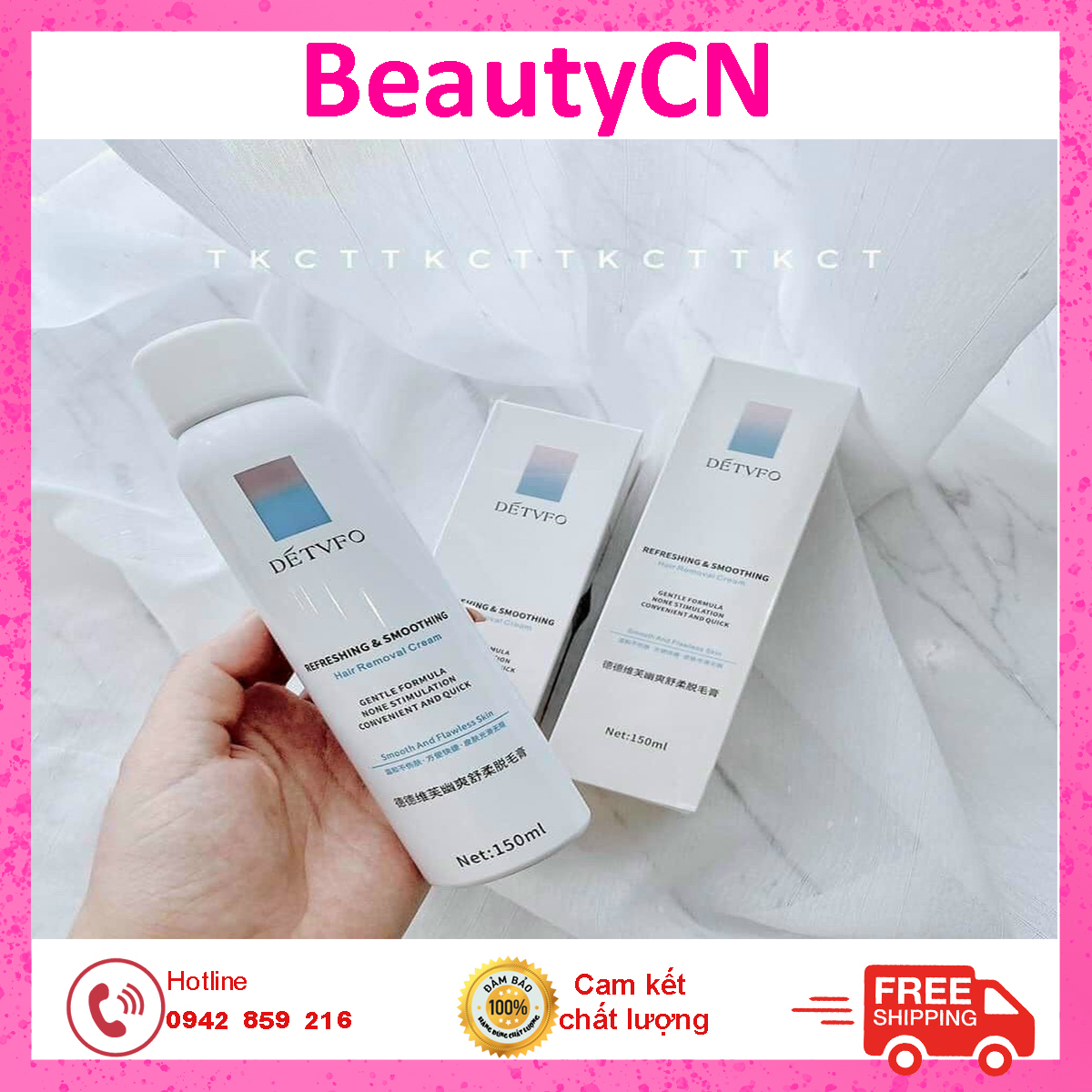 Tẩy Lông DETVFO Hàng Nội Địa Trung Sale Mạnh- Tẩy Lông An Toàn Lành Tính- Làm Trắng Da Không Bị Thô Rát Làn Da