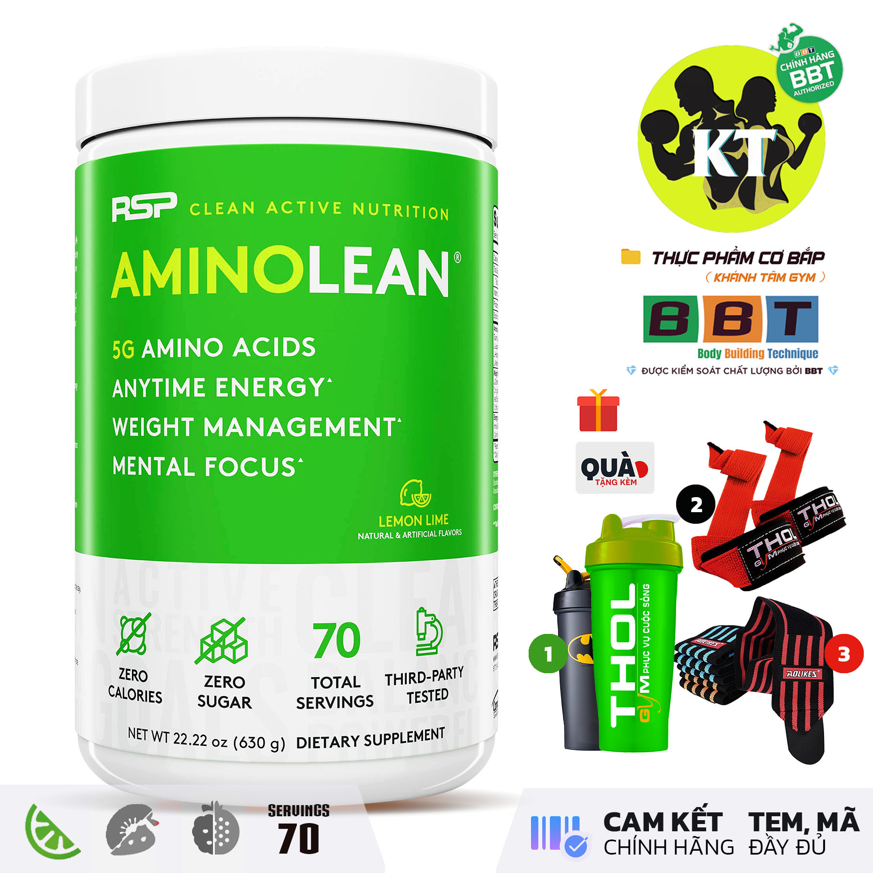 All In One - Tăng Cơ & Giảm Mỡ & Phục Hồi Amino Lean - 70 Liều Dùng