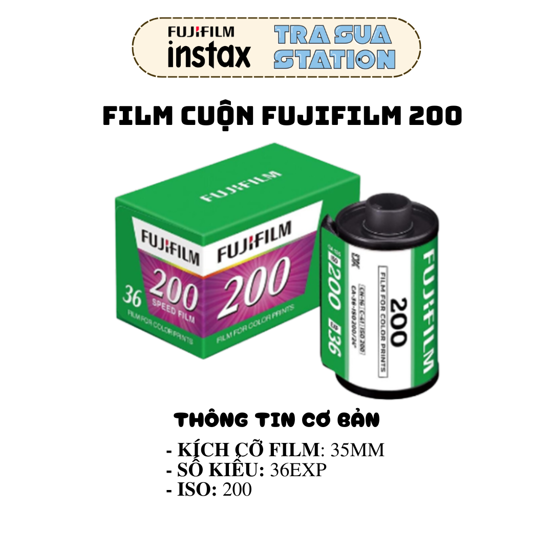 Film cuộn Fujifilm color C200 35mm dùng cho các dòng máy ảnh film - Date xa