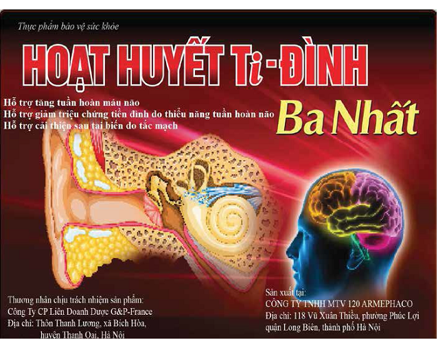 2 hộp  Hoạt Huyết Tiền Đình Ba Nhất - Giảm Dứt điểm rối loạn tiền đình  đau mỏi vai gáy  cải thiện s