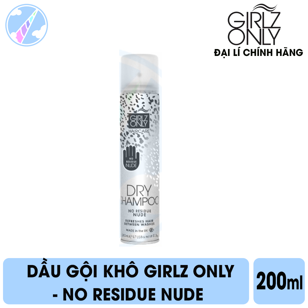 Dầu Gội Khô Girlz Only - No Residue Nude 200Ml