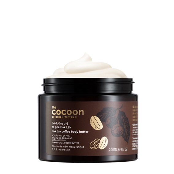 Bơ Dưỡng Thể Body Cà Phê Đăk Lăk Cocoon 200Ml Chống Oxy Hóa Dưỡng Ẩm Làm Mềm Da