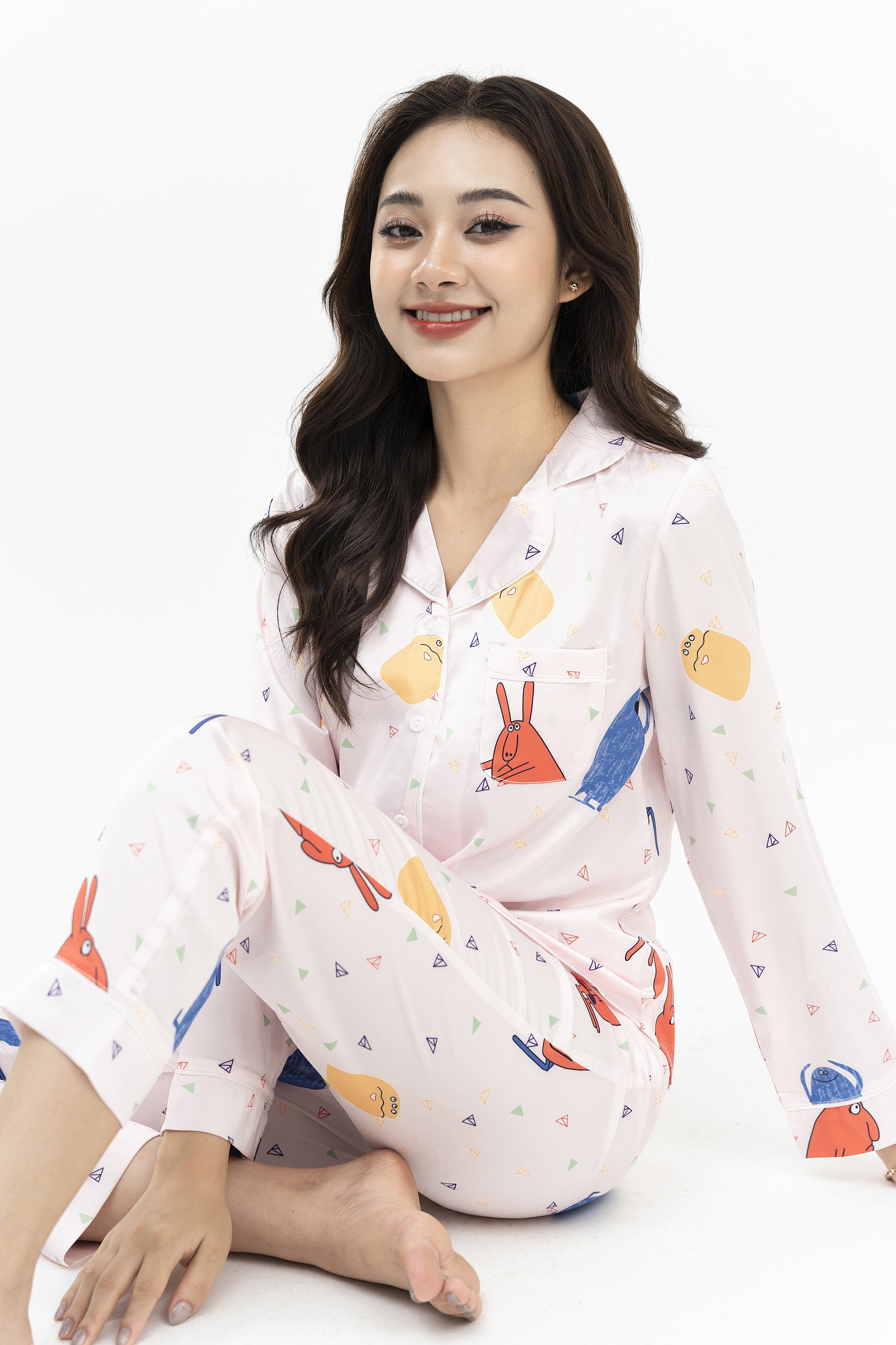 Đồ Bộ Ngủ Pijama Nữ VADESI Dài Tay Lụa Cao Cấp Nhiều Màu Mặc Nhà Đẹp Sau Sinh Đẹp Thấm Hút Thoáng Mát