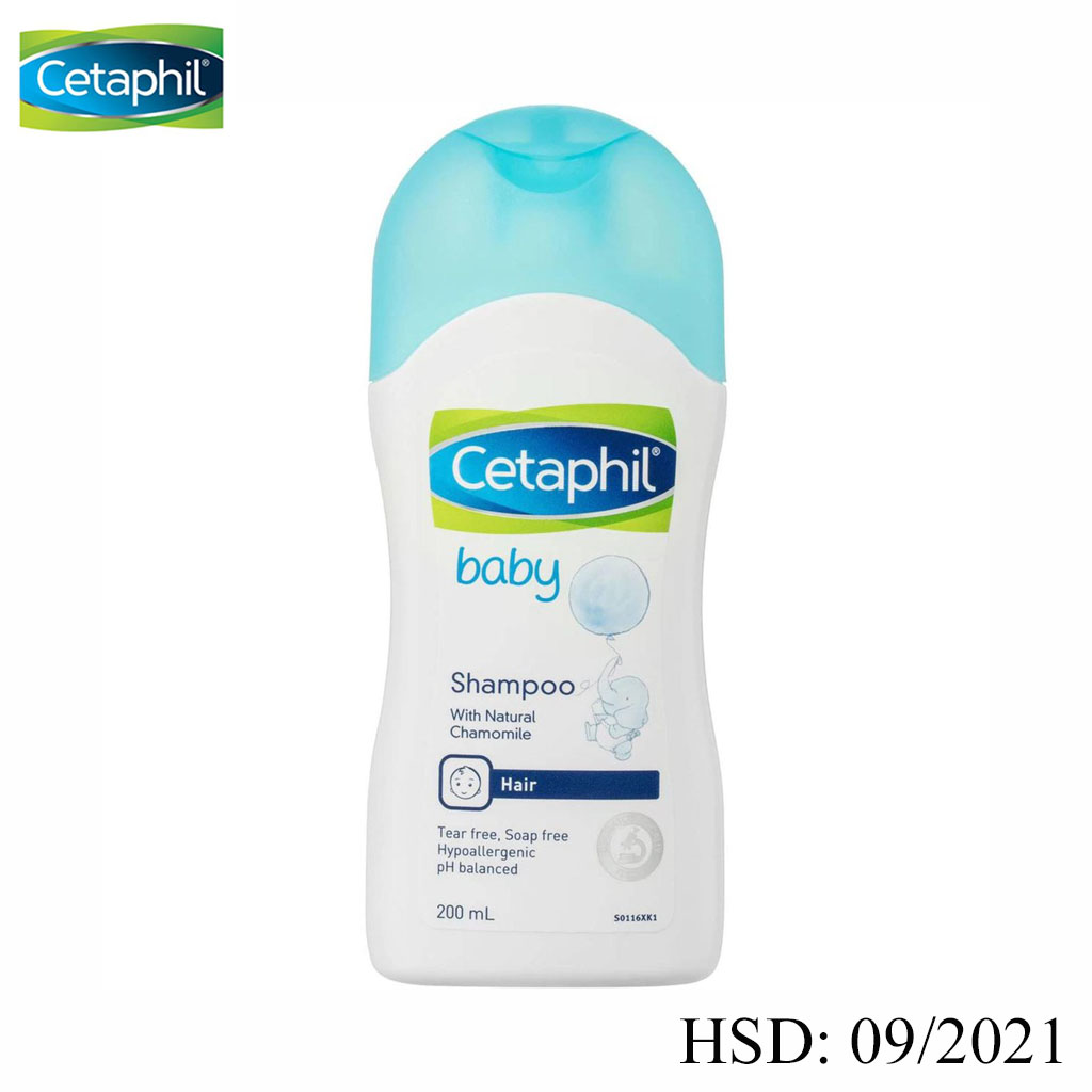 [HCM]Cetaphil Dầu Gội Làm Sạch Bảo Vệ Da Dầu Nhạy Cảm Cho Bé Baby Shampoo 200ml