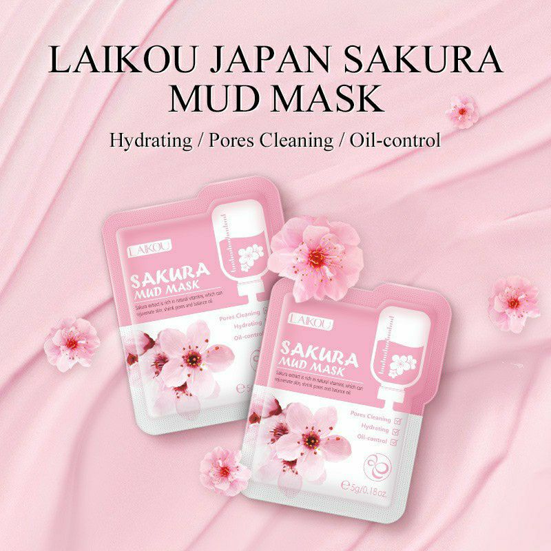 [Hcm]Combo 6 Gói Mặt Nạ Bùn Làm Trắng Da Mặt Sakura