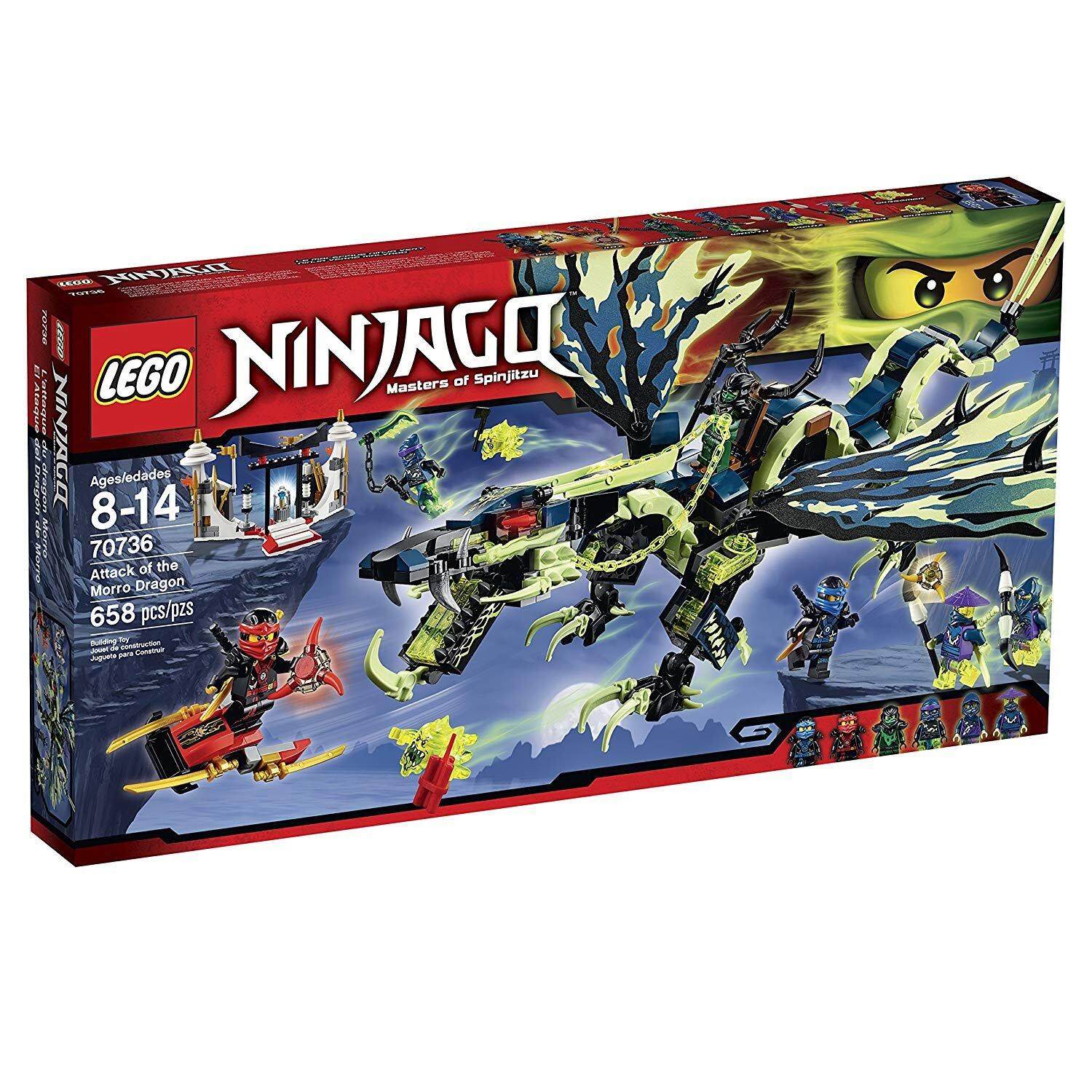 [100% chính hãng]  LEGO 70736 Ninjago Attack of The Morro Dragon  658pcs 8+ lego lắp ráp khổng lồ