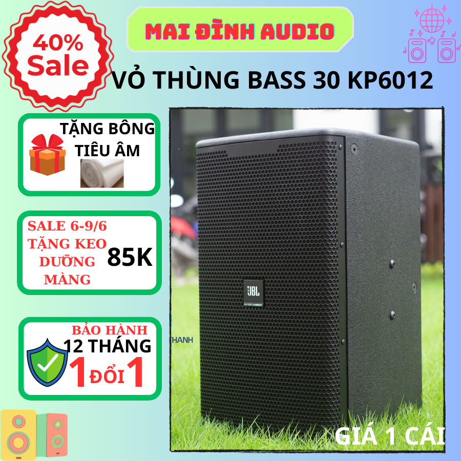 VỎ LOA FULL 30 JBL KP6012 HÀNG LOẠI TỐT GỖ MDF - GIÁ 1 CÁISỐ LƯỢNG TẶNG KÈM BÔNG TIÊU ÂM