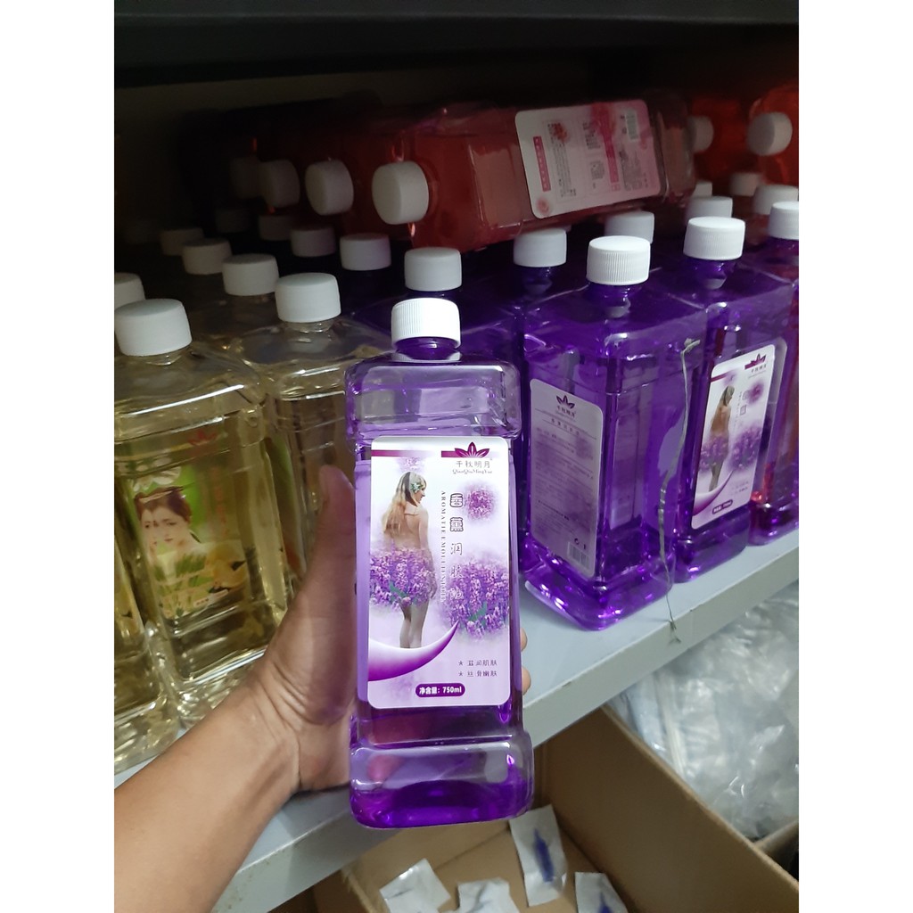 Dầu massage body gừng hoa hồng sả chanh lavender chai 750ml