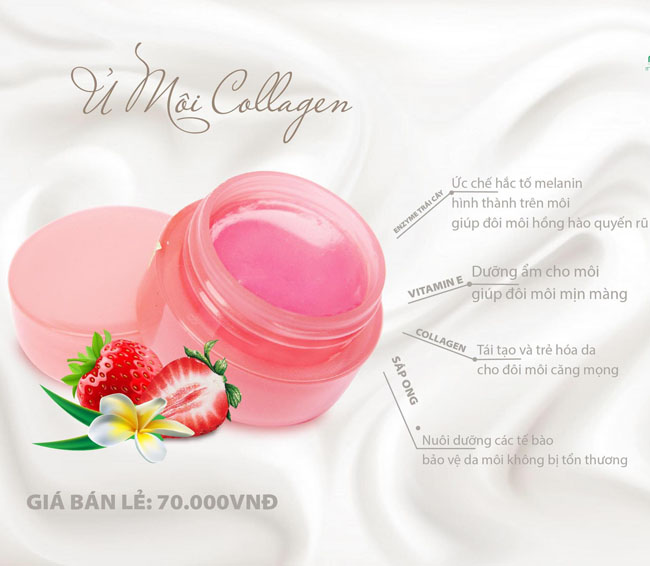 ✅[Chính Hãng] Ủ Môi Collagen Ngân Bình Giúp Môi Mềm Mại Hồng Hào Dễ Chịu (Không Hộp Đựng)