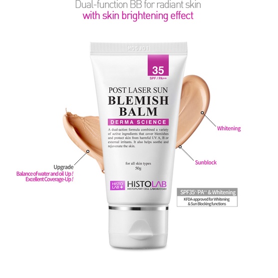 Kem chống nắng dạng nền Histolab Post Care Sun Blemish Balm Derma Science SPF35