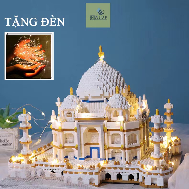 [HOÀN TIỀN  6%]Đồ chơi xếp hình lắp ráp mô hình kiến trúc trung quốc đảo đào hoa hoa viên đồ decor t