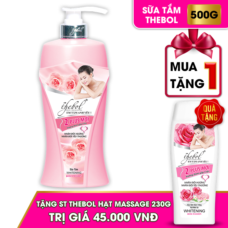 [Hcm]Mua Sữa Tắm Thảo Dược Thebol Thiên Nga Trắng 500G Tặng Sữa Tắm Thebol Kem Trắng Hạt Massage Thảo Dược Thiên Nga Trắng 230G