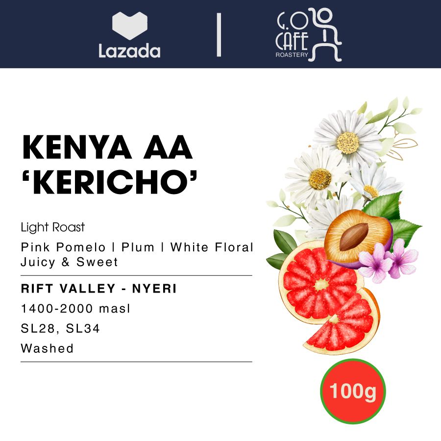Specialty Coffee Cà phê đặc sản Kenya Nyeri Rift Valley Kericho AA Top Washed - G.O Cafe Roastery