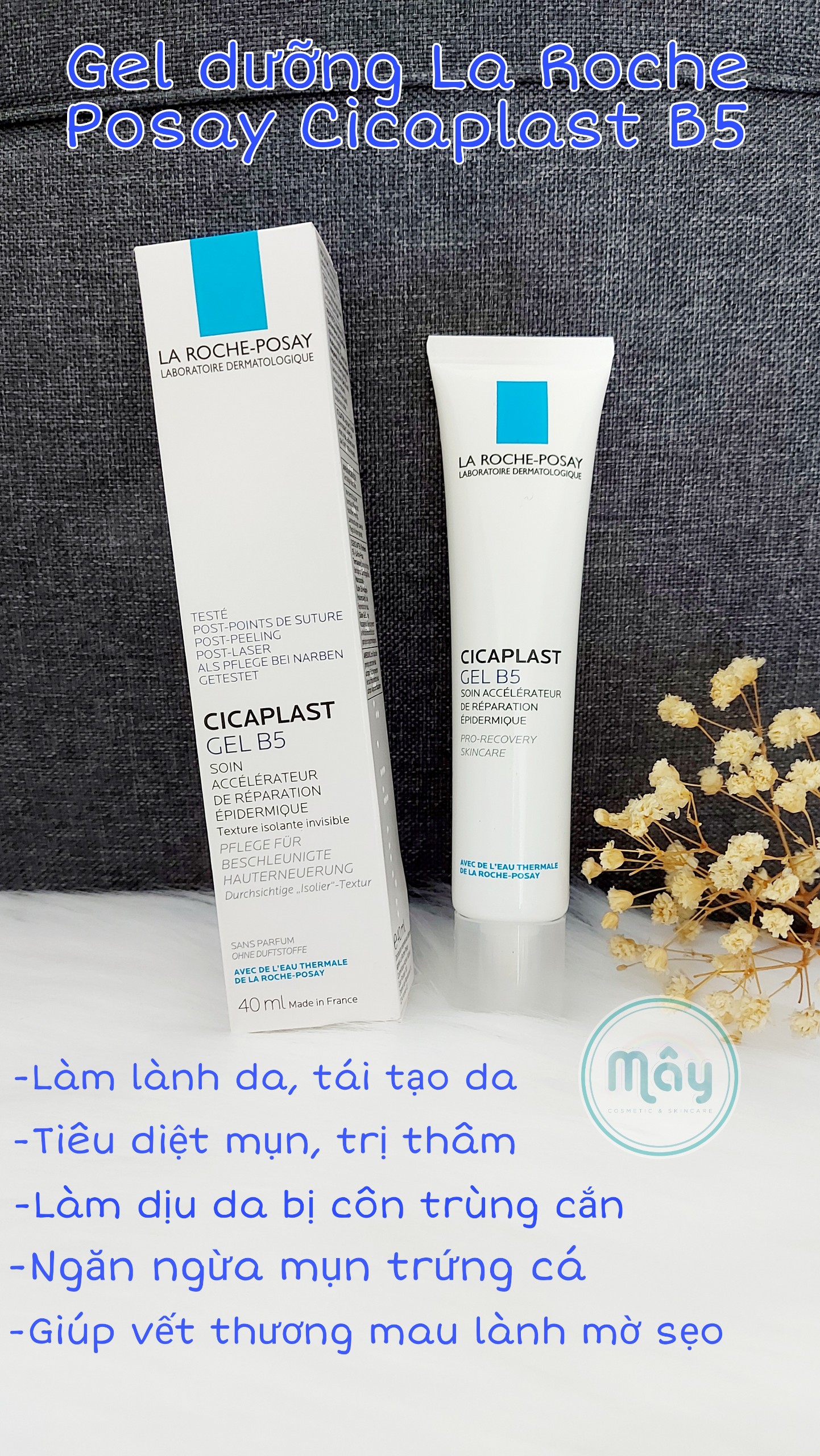 Kem Dưỡng Dạng Gel Giúp Làm Mờ Sẹo Hỗ Trợ Phục Hồi & Tái Tạo Da La Roche - Posay Cicaplast Gel B5