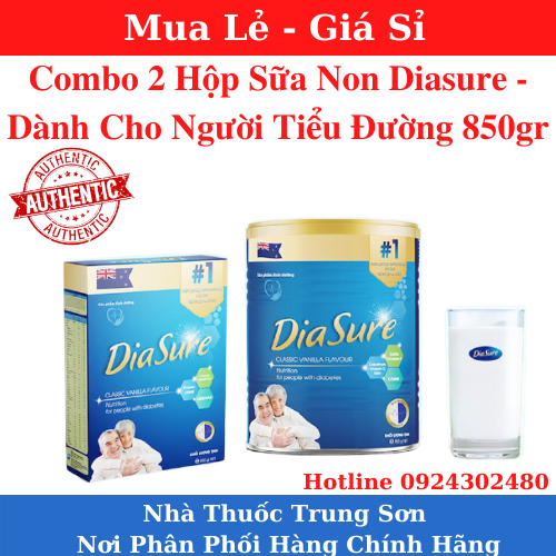 [HCM]Sữa DiaSure - HỘP GIẤY Hoặc Lon 850g - Dinh dưỡng dành cho người tiểu đường - DiaSure - TS001