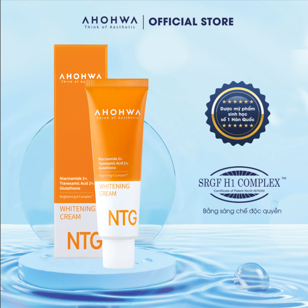 Kem dưỡng trắng da giảm sạm - nám - tàn nhang Ahohwa Whitening Cream NTG (50 ml)