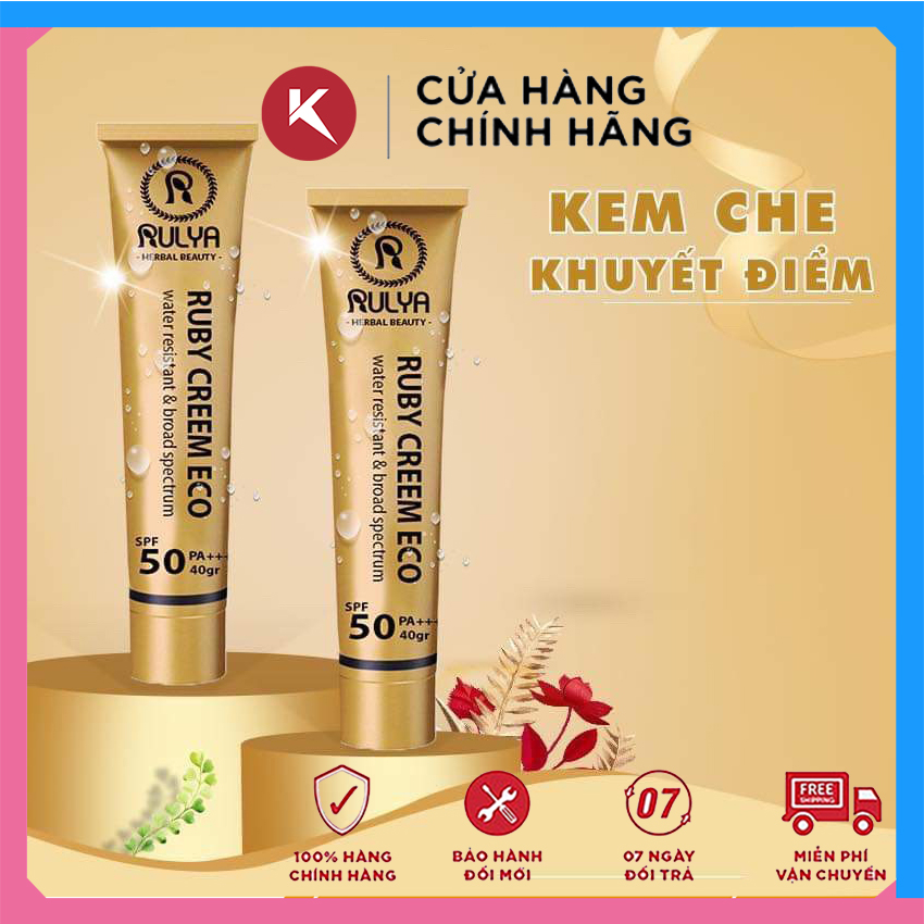 Kem che khuyết điểm Rulya Ruby Suncreen Eco hàng chính hãng- HoKa Shop có khả năng chống nắng và an toàn cho người dùng khi sử dụng dưới ánh năng mặt trời