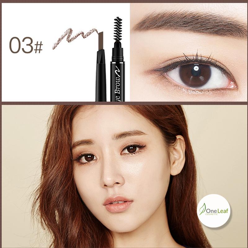 Chì Kẻ Mày Double Effect Lameila 02 đầu không thấm nước OL113