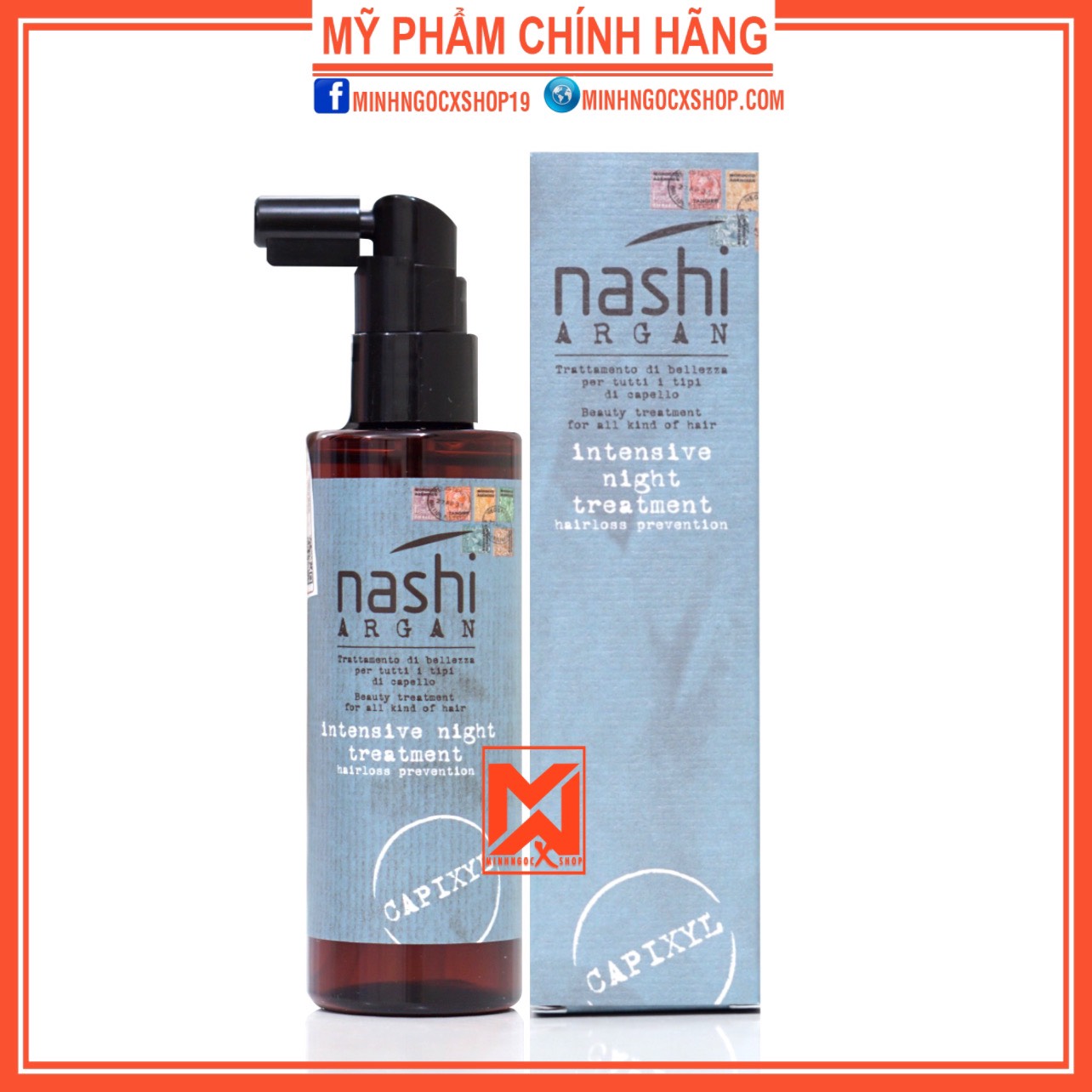 Xịt Chống Rụng Kích Mọc Tóc Nashi Argan Capixyl 100Ml Chính Hãng