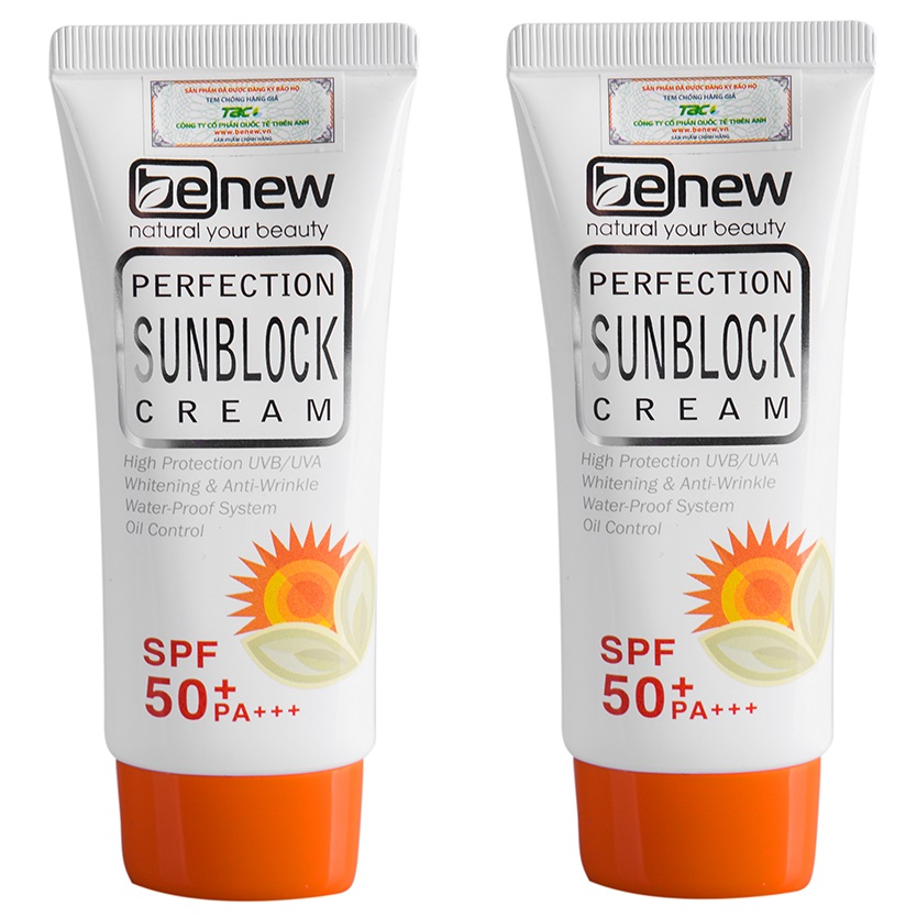 Kem Chống Nắng Trắng Da Bât Tông Không Nhờn Dính Benew Sunblock Spf 50 Pa Hàn Quốc Cao Cấp 50Ml/ Hộp