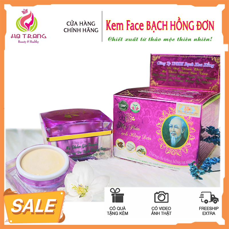 [Hcm][Hàng Chính Hãng]Kem Face Trang Điểm Chống Nắng Bạch Hồng Đơn 15Gram - Hạ Trang Cosmetic Mẫu Mới 2021