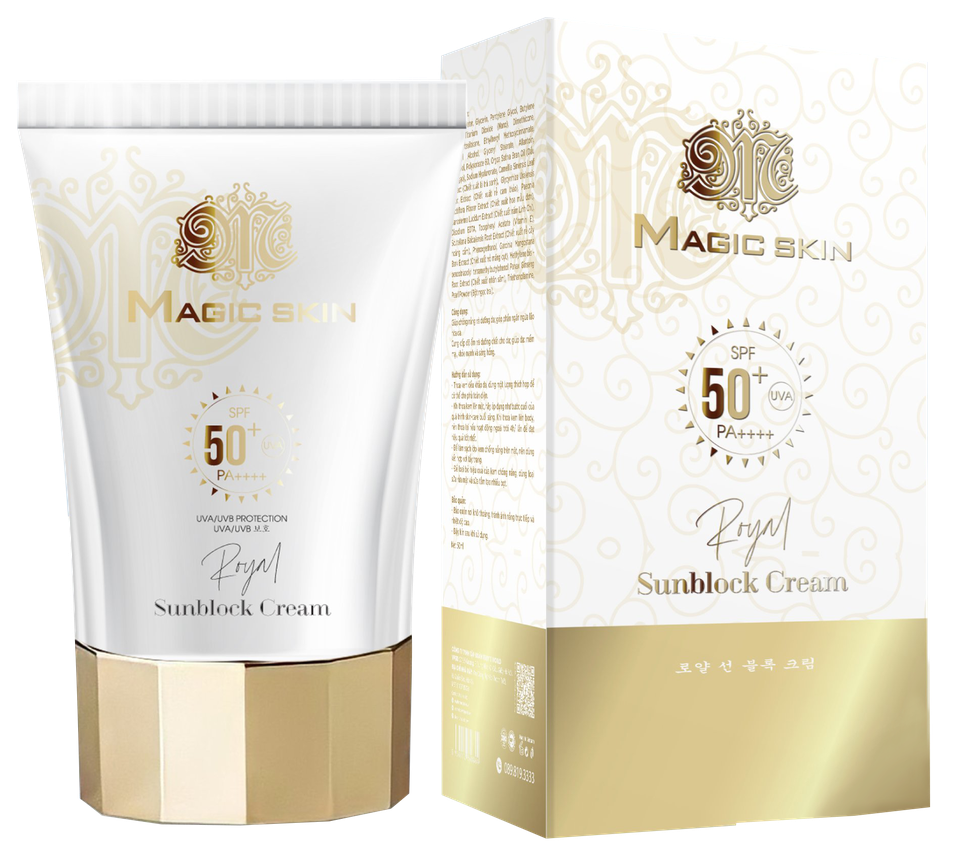 [Hcm][Quà Tặng] Kem Chống Nắng Thảo Dược Magic Skin Royal Sunblock Cream Tặng Nước Hoa Hồng