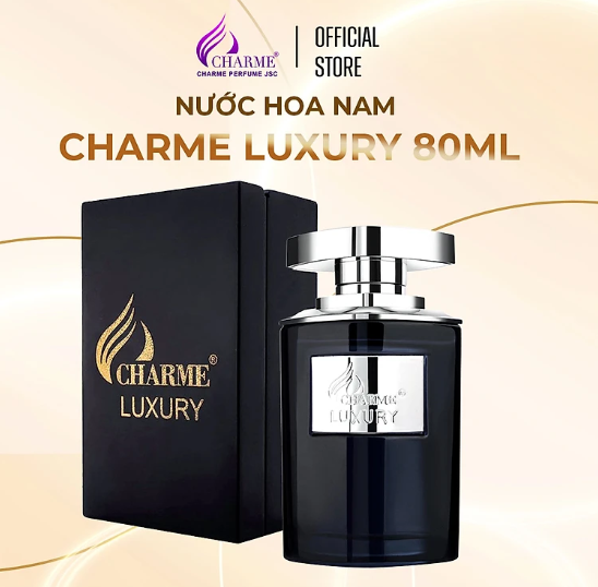 [Tặng chai Charme Luxury 20ml] Nước hoa nam Charme Luxury 80ml chính hãng tươi sáng năng động sảng khoái - Helena Cosmetics