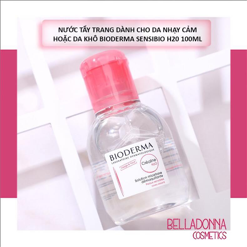 [HCM]Nước tẩy trang dành cho da nhạy cảm hoặc da khô Bioderma Sensibio H20 100ml