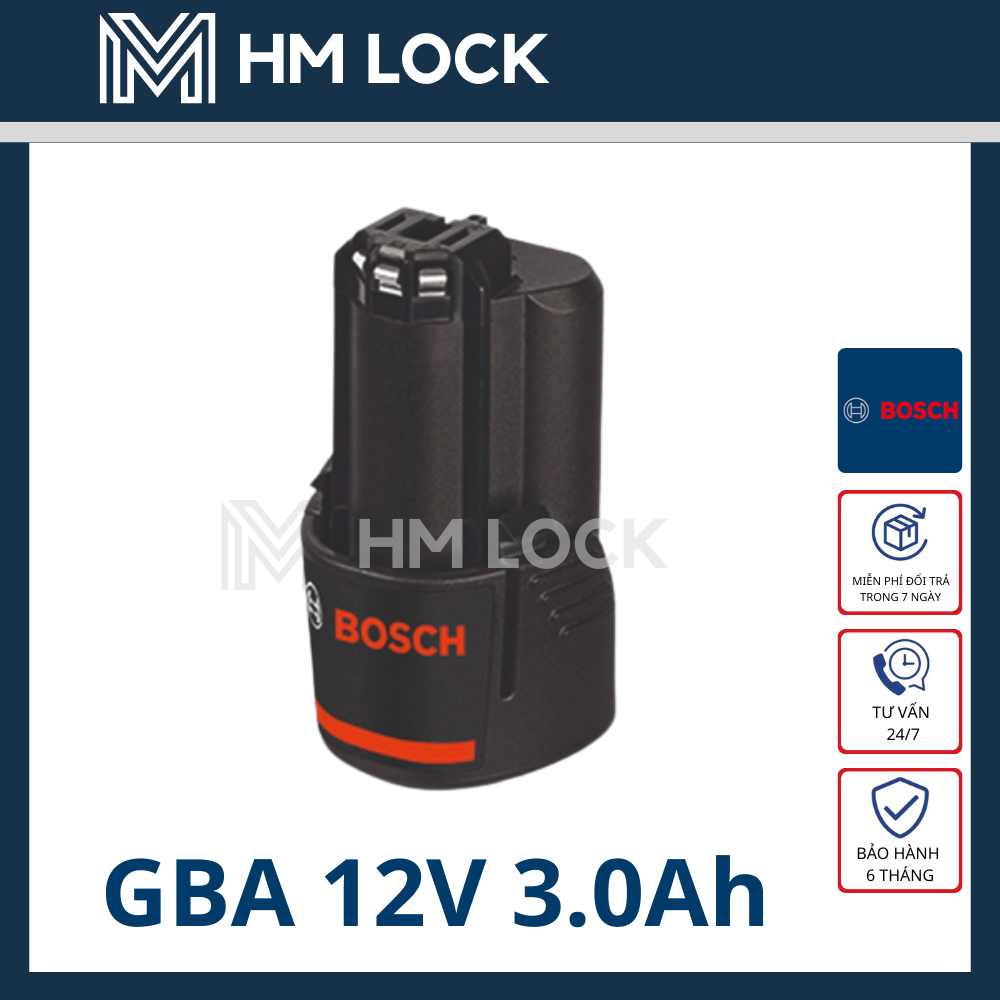 PIN 12V BOSCH GBA 12V 1.5AH 2.0AH 3.0AH 4.0AH VÀ BỘ SẠC 12V BOSCH - HÀNG CHÍNH HÃNG