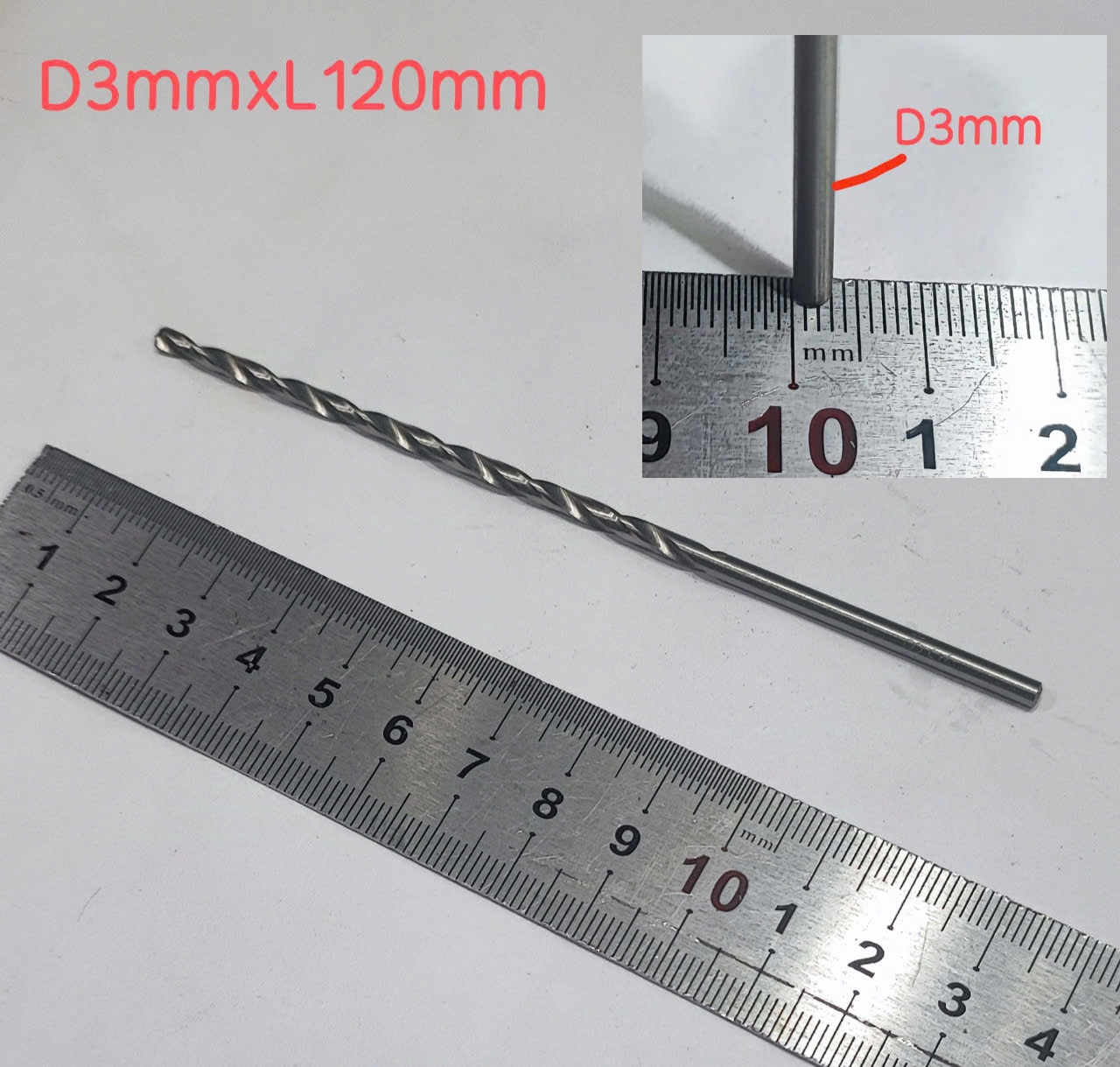 Mũi khoan HSS khoan gỗ nhựa loại dài 100mm / khoan dài L100mm đường kính từ 0.5mm- đến 2mm
